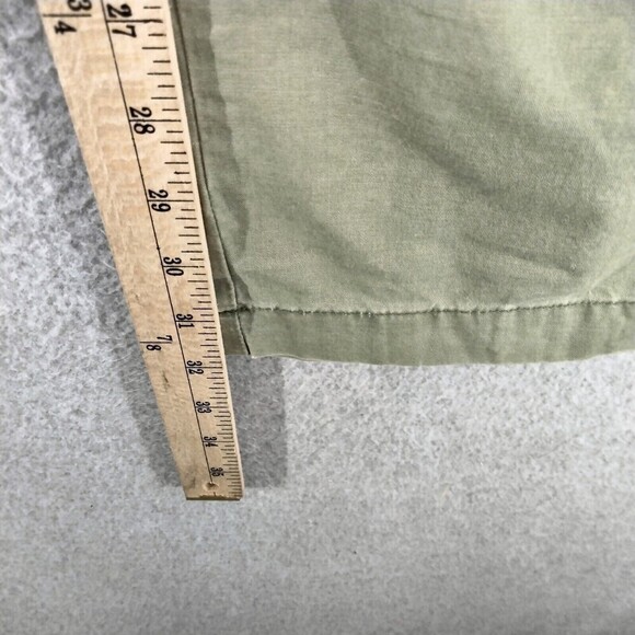 Vintage Abercrombie & Fitch Parchute Pants Wmn M Olive Green Wide Leg Button Fly - Picture 4 of 13